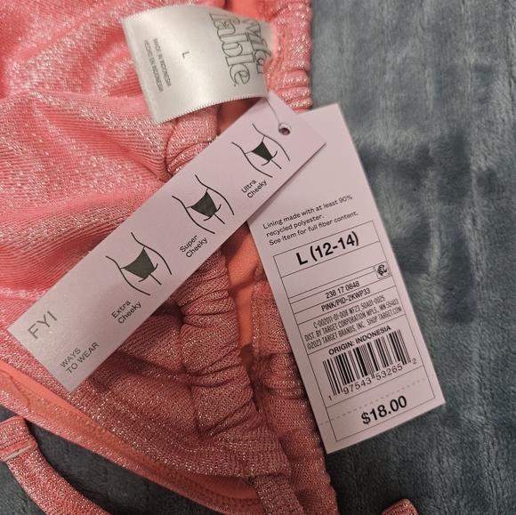 NWT! Wild Fable Shimmery Pink Bikini Bottom! - Picture 2 of 6